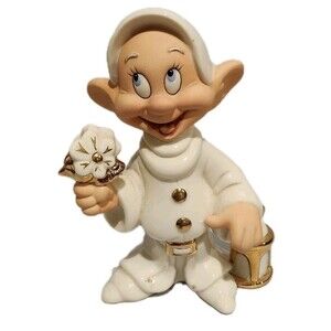 Lenox Dopey Disney Showcase Collection Dwarf Snow White 24K Gold Accents COA Box